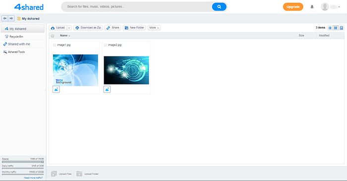 4shared Admin Page