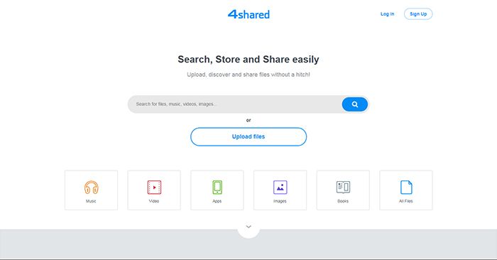 4shared Home Page
