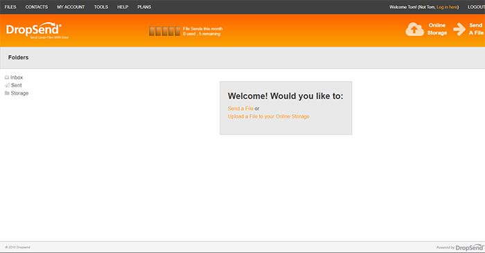 Dropsend Admin Page