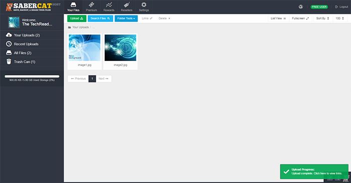 SaberCatHost Admin Page