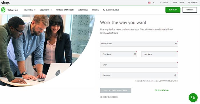 ShareFile Home Page